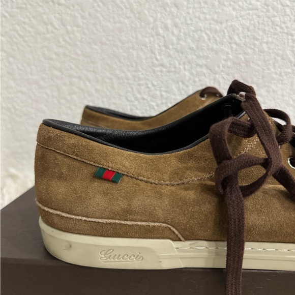 GUCCI Brown Suede Mens Loafers Size 10 - Picture 9 of 15